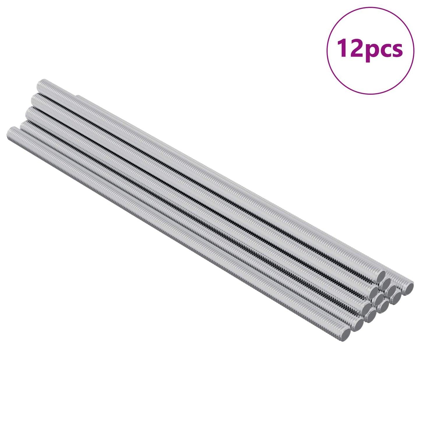 Gevind Stang 12 pcs Sølv 6 x 170 mm Stål