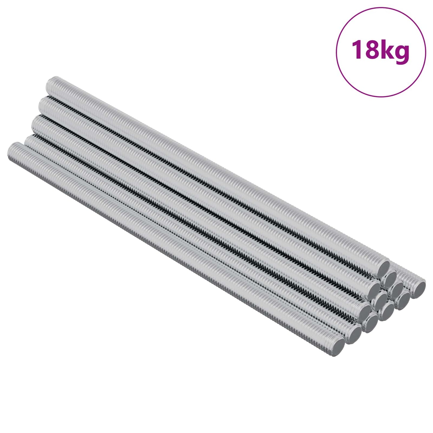 Gevindstænger 900 pcs Sølv Metal