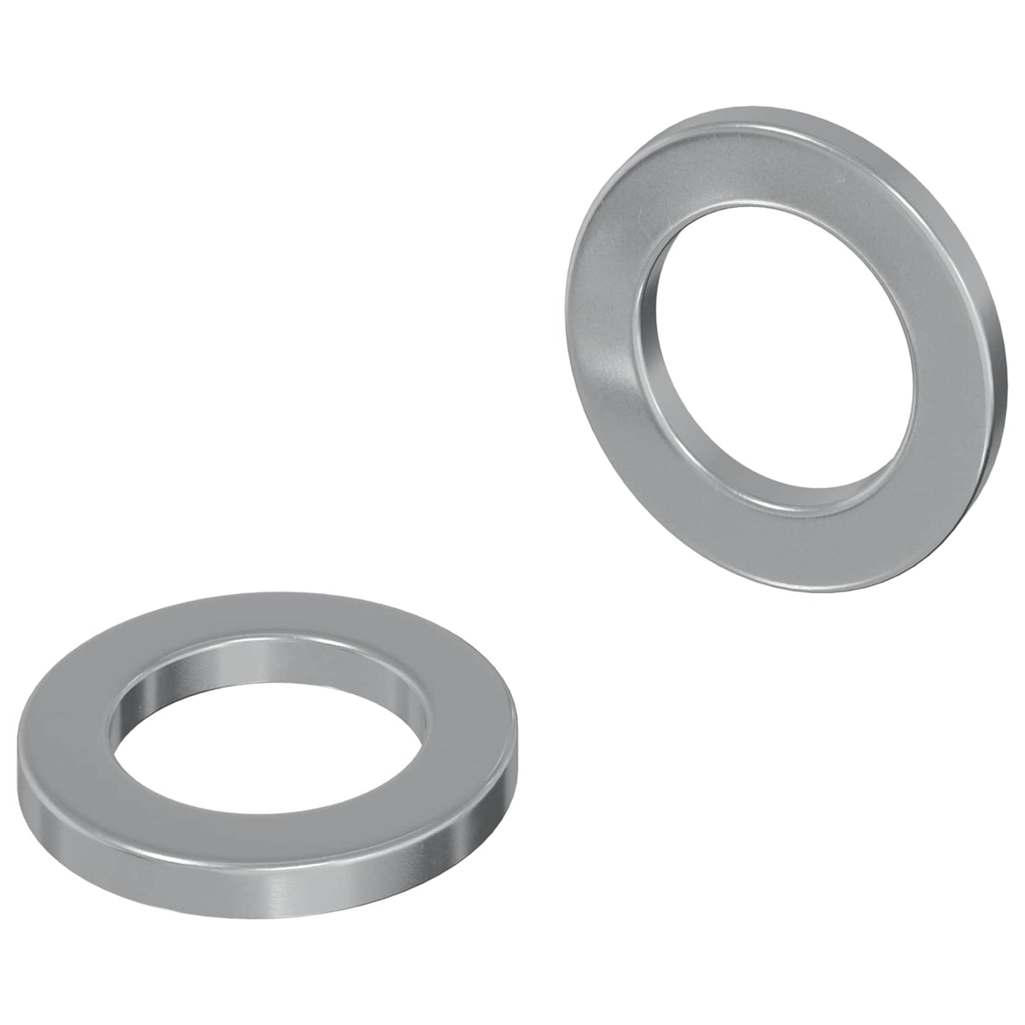 Skiver 2 pcs Sølv 10 x 10 x 1,2 mm Stål