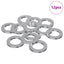 Skiver 12 pcs Sølv 10 x 10 x 1,2 mm Jern