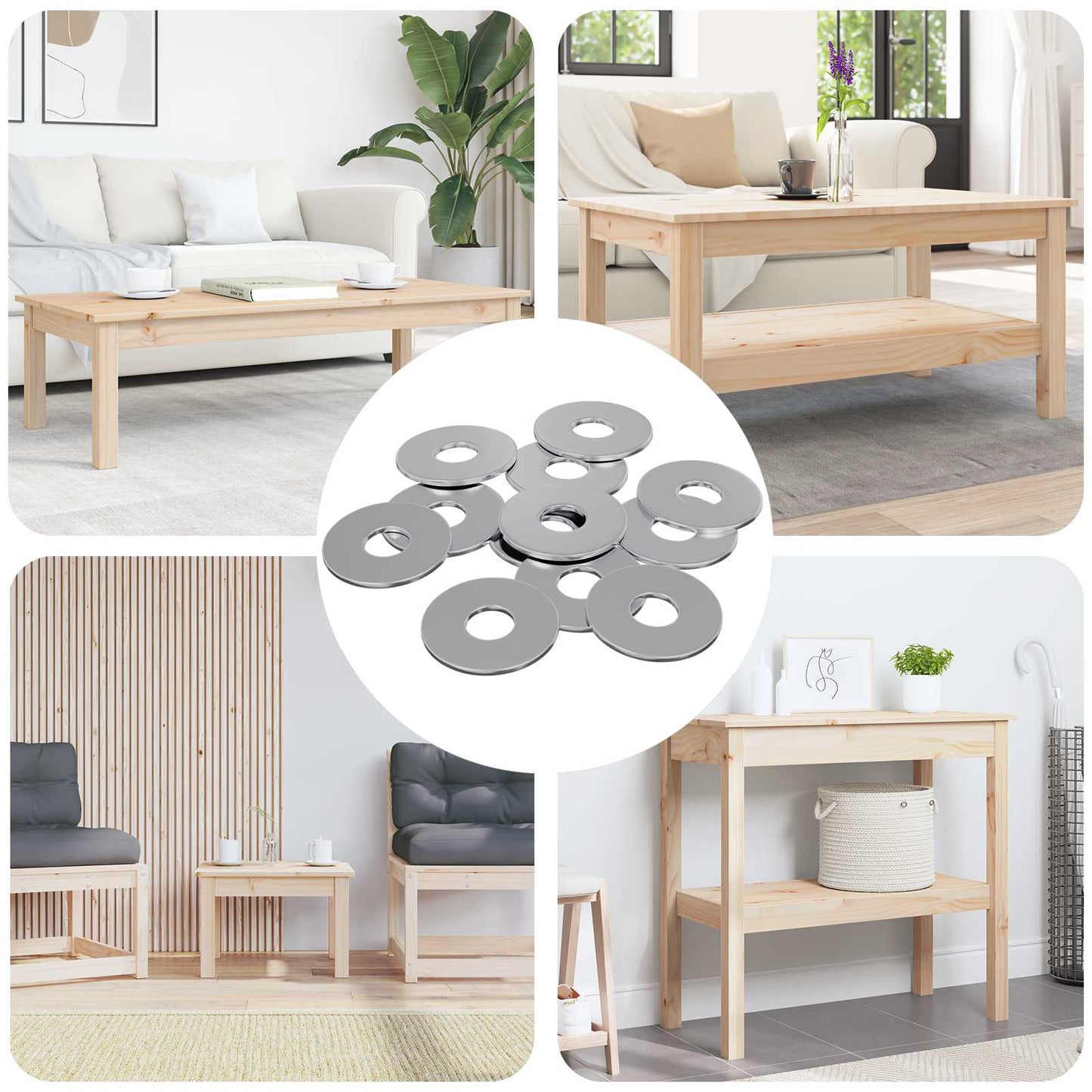 Skiver 9000 pcs Sølv Jern