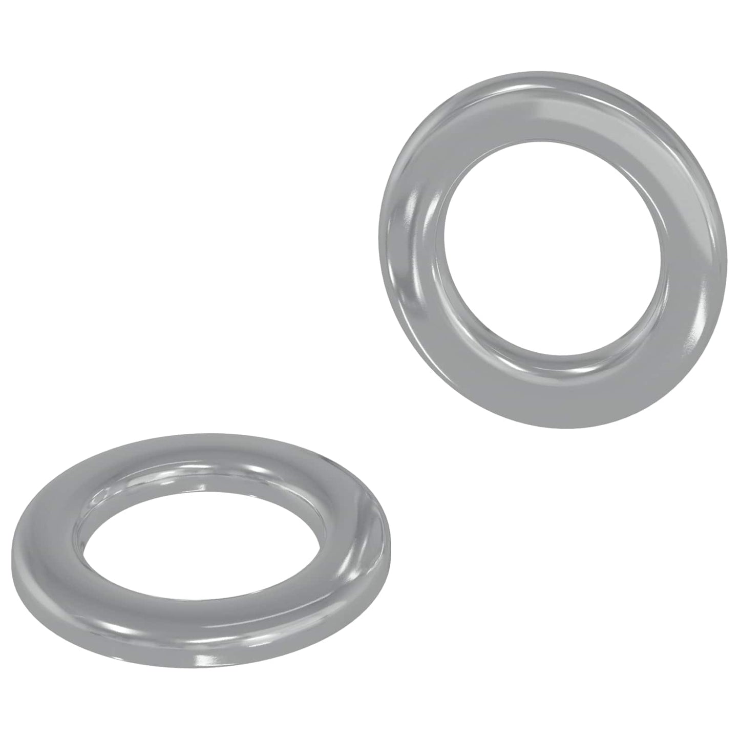 Skiver 2 pcs Sølv 10 x 10 x 0,8 mm Jern