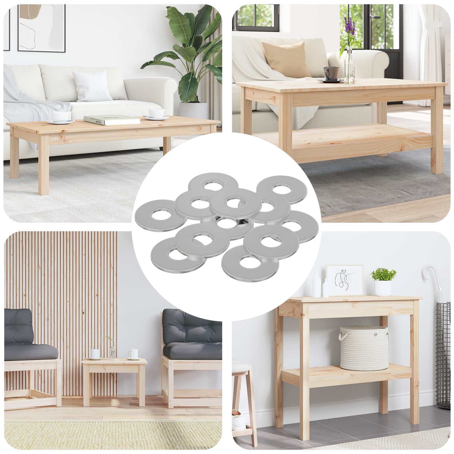 Skiver 33962 pcs Sølv Jern