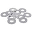 Skiver 12 pcs Sølv 16 x 16 x 1,5 cm Jern