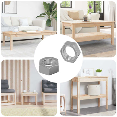 Sekskantmøtrik 2 pcs Sølv M6 Metal
