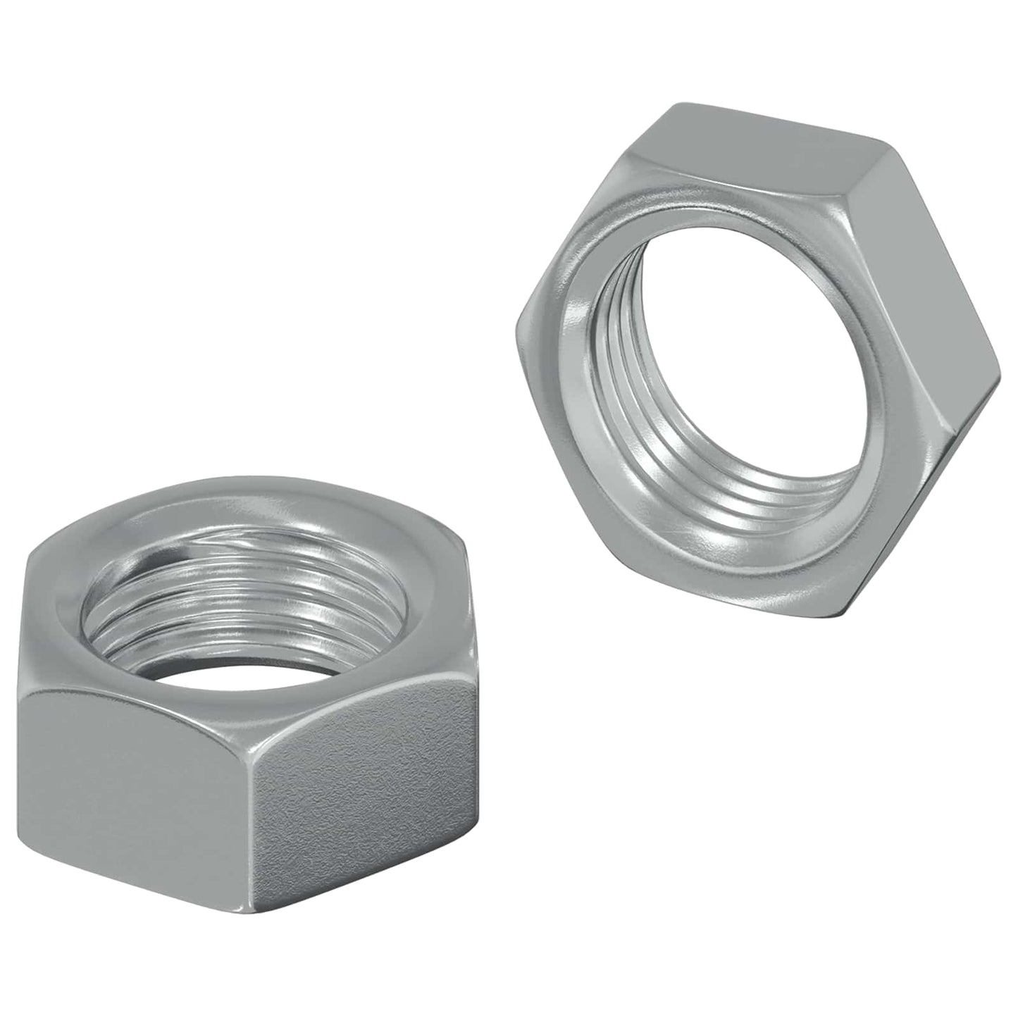 Sekskantmøtrik 2 pcs Sølv M6 Metal
