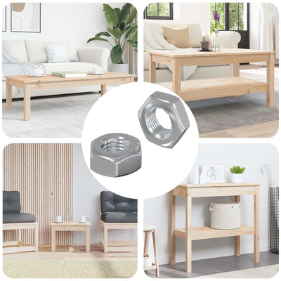 Sekskantmøtrik 2 pcs Sølv m8 Metal
