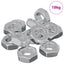 Sekskantmøtrik 3600 stk. Sølv Metal