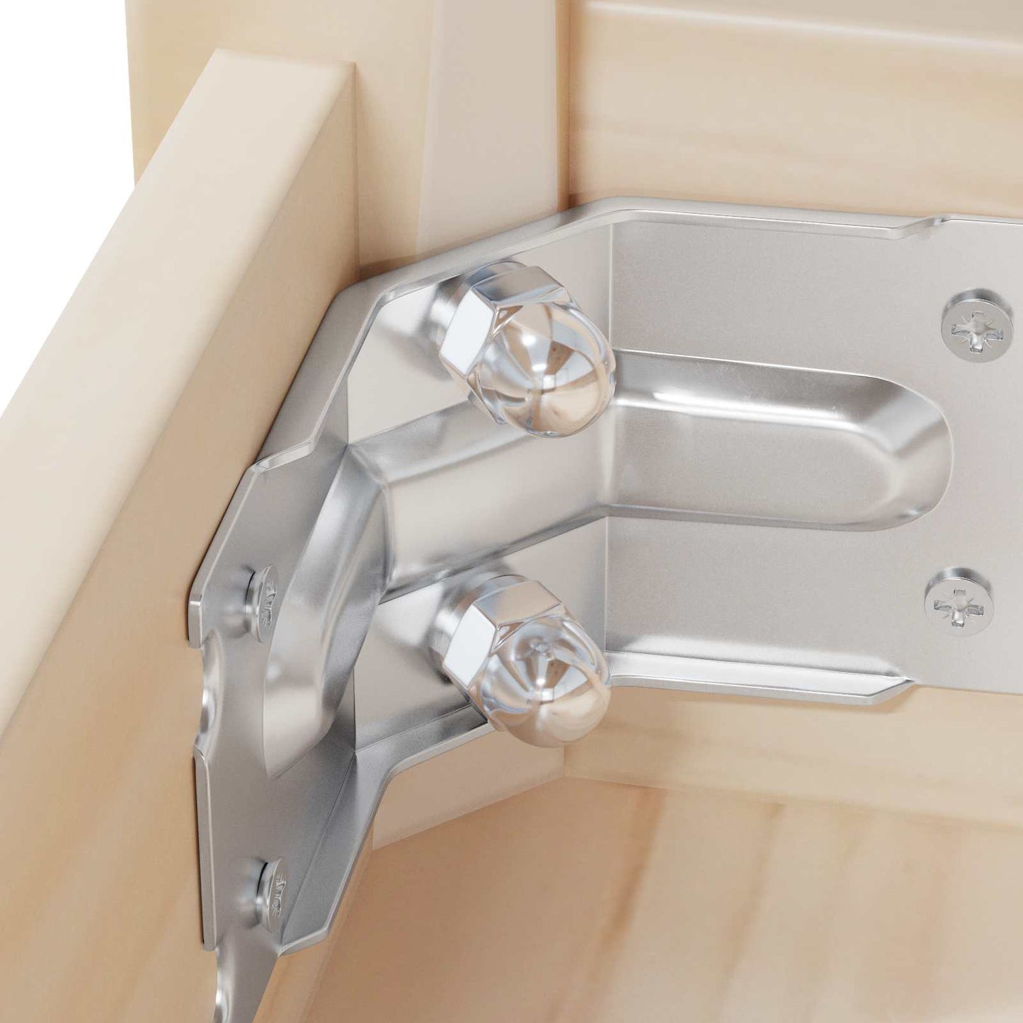 Sekskantet Egetræ Møtrikker 2 pcs Sølv m8 Metal