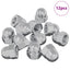 Sekskantet Egetræ Møtrikker 12 pcs Sølv m8 Metal