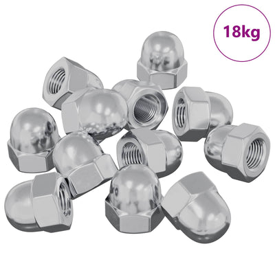 Sekskantet Egetræ Møtrikker 3913 pcs Sølv Metal