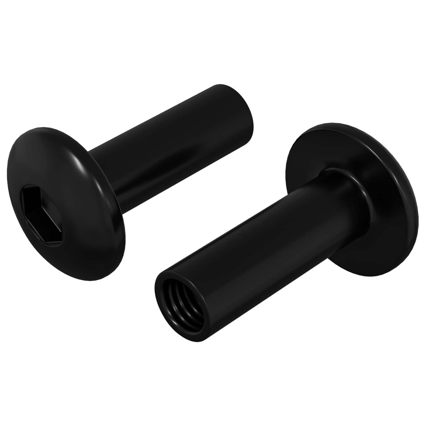 Sleeve Møtrikker 2 pcs Sort M4 x 14,5 mm Metal