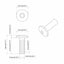 Sleeve Møtrikker 2 pcs Sort M4 x 14,5 mm Metal
