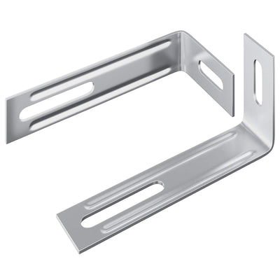 Anti-tip beslag Ensfarvet 2 pcs Sølv 74,5 x 15 x 32 mm Jern