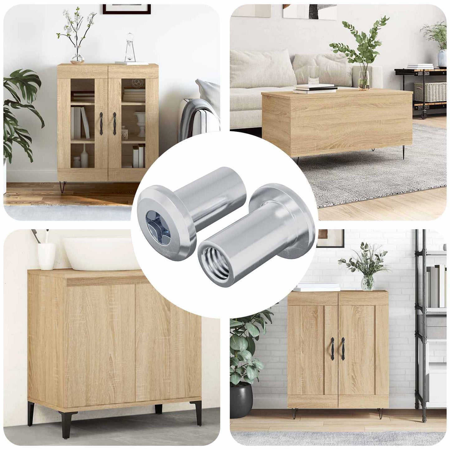 Låse Skive 2 pcs Sølv M6 x 15 mm Stål