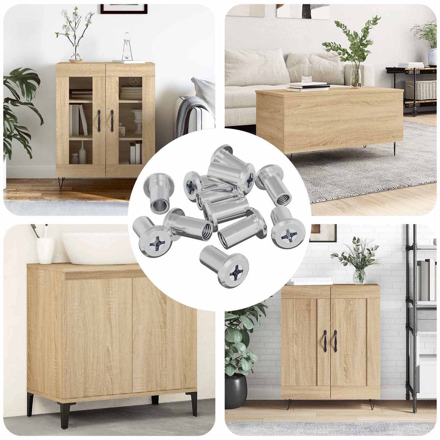 Låse Skive 12 pcs Sølv M6 x 15 mm Stål