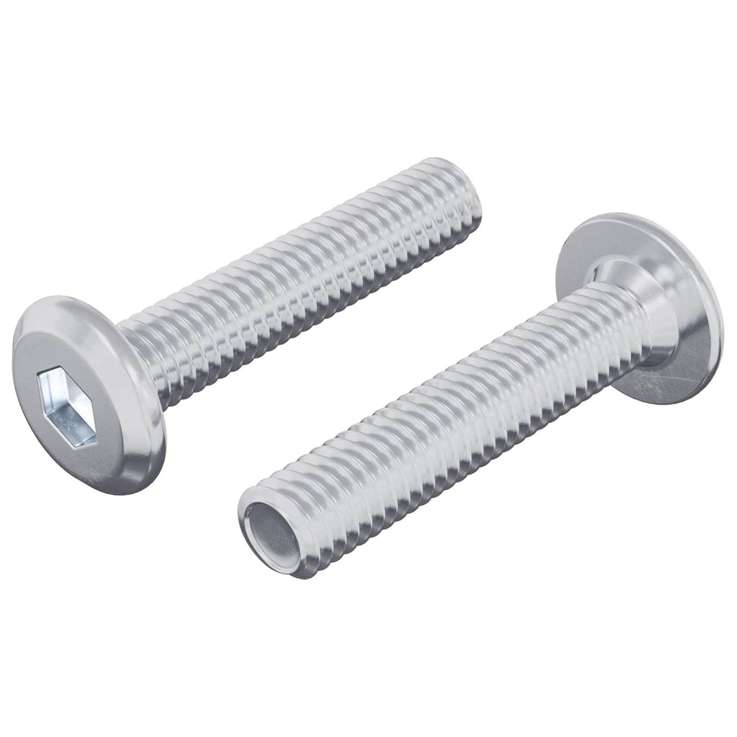 Låseskrue Ensfarvet 2 pcs Sølv M6 x 30 mm Stål