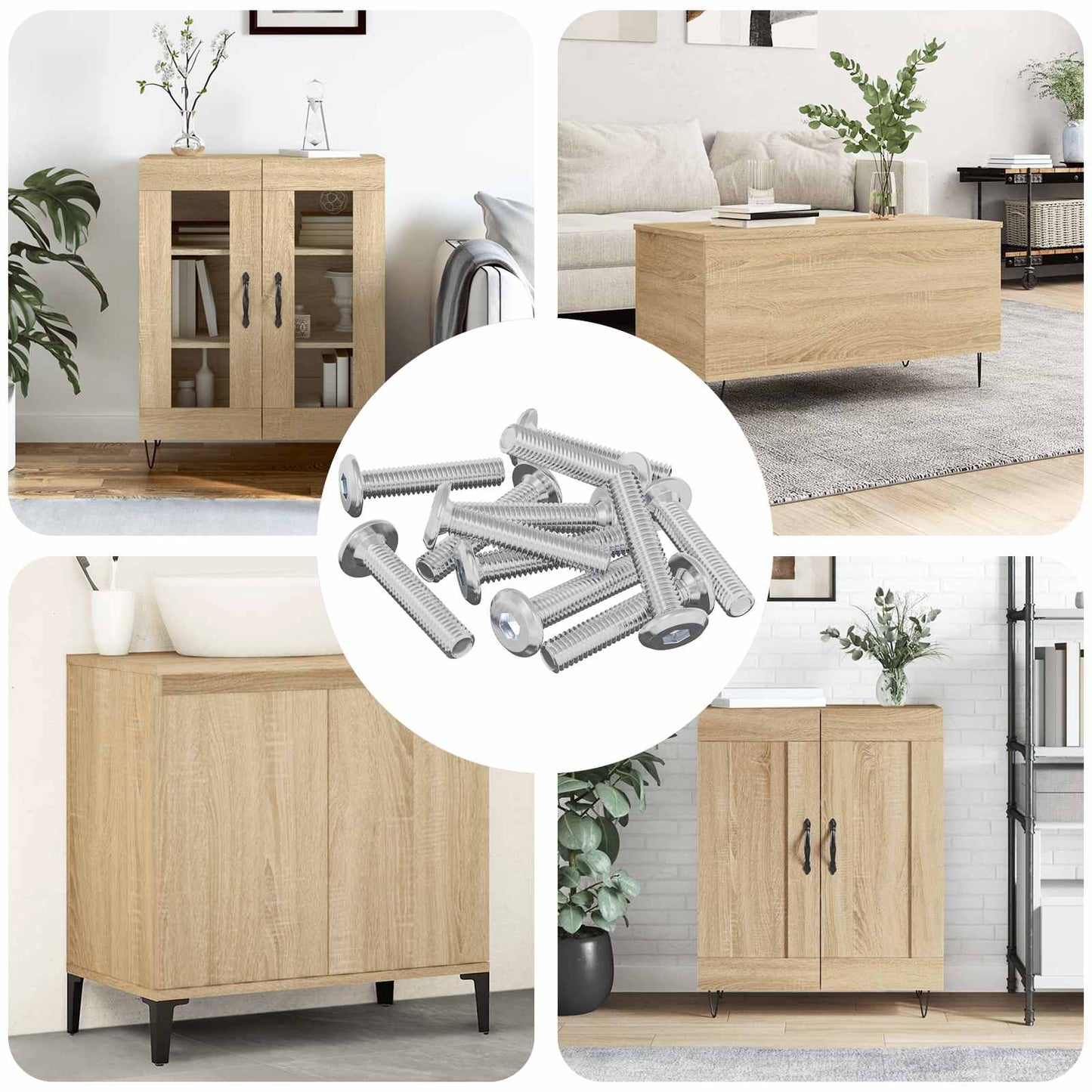 Låseskrue Ensfarvet 12 pcs Sølv M6 x 30 mm Stål