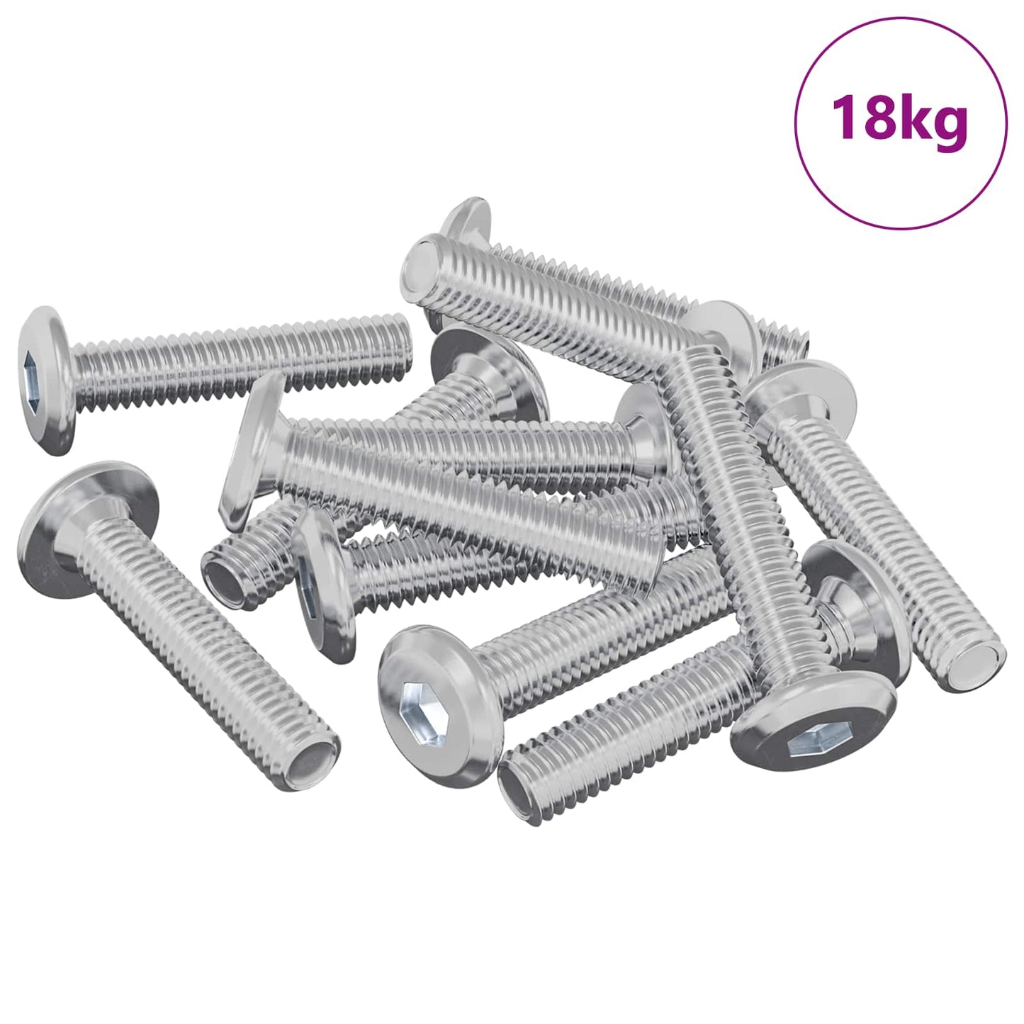 Låseskrue Ensfarvet 2647 pcs Sølv Stål