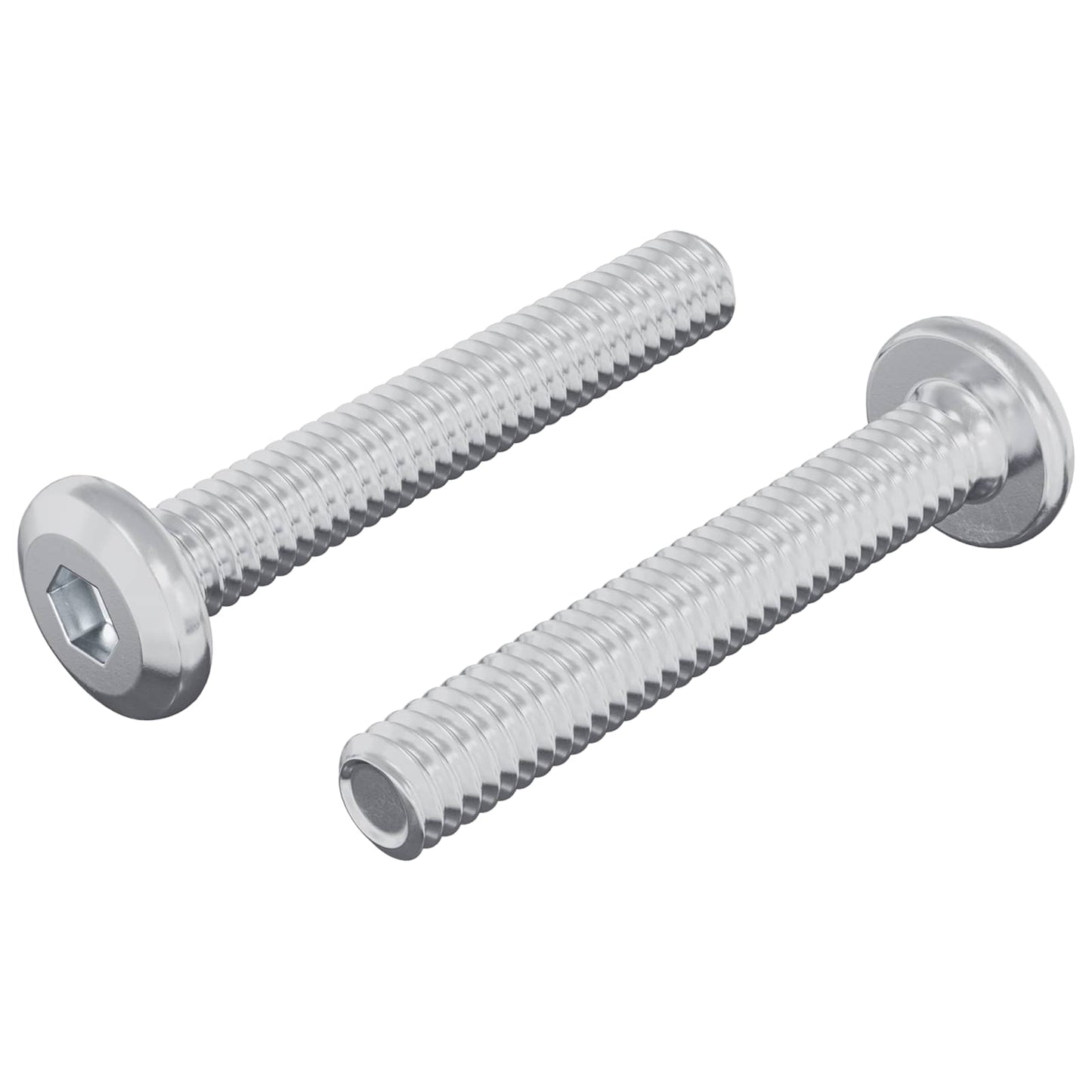 Låseskrue Ensfarvet 2 pcs Sølv M6 x 35 mm Stål