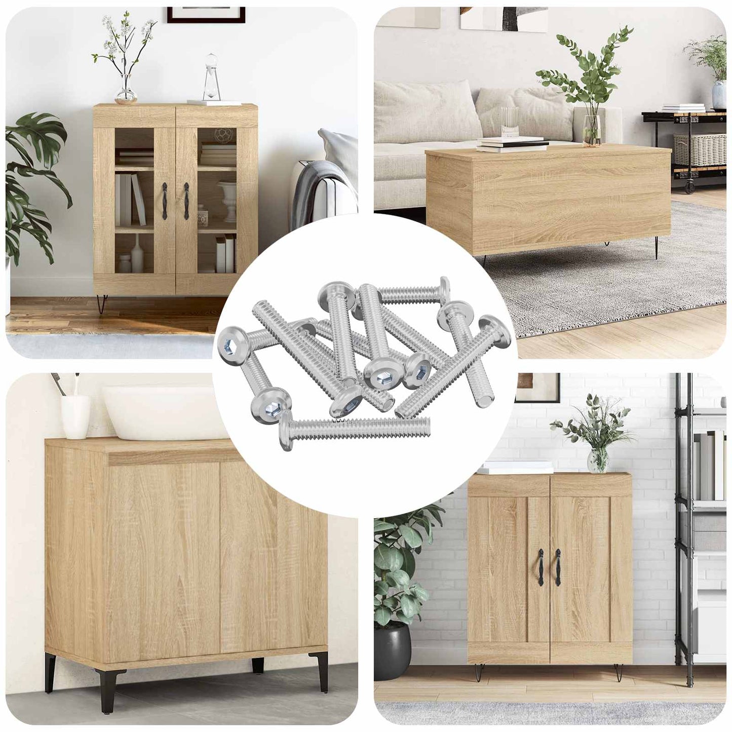 Låseskrue Ensfarvet 12 pcs Sølv M6 x 35 mm Stål