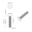 Låseskrue Ensfarvet 12 pcs Sølv M6 x 35 mm Stål