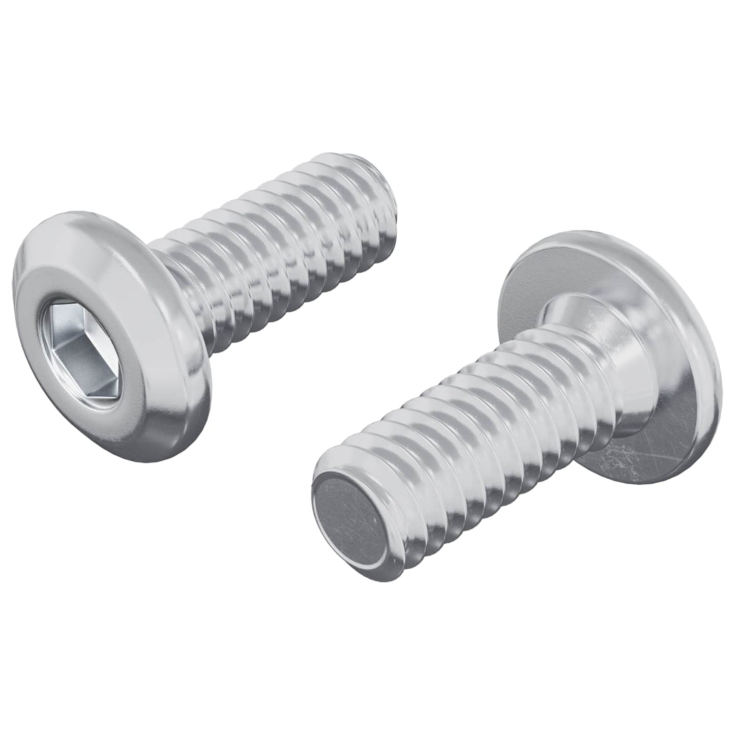 Hovedlås Skrue 2 pcs Sølv M6 x 15 mm Stål
