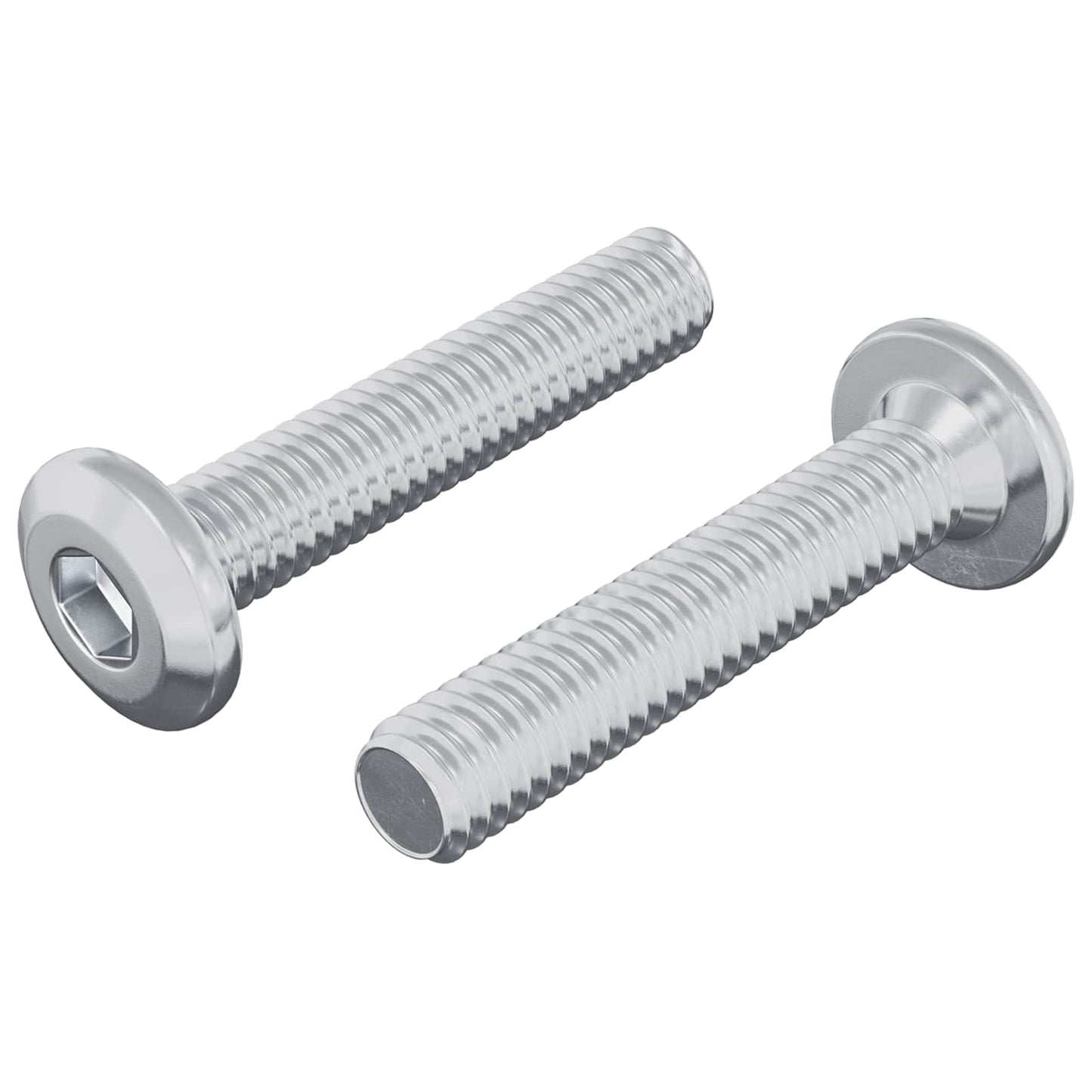 Hovedlås Skrue 2 pcs Sølv M6 x 30 mm Stål