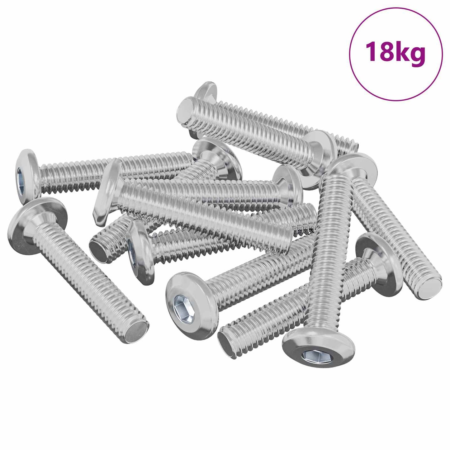 Hovedlås Skrue 2647 pcs Sølv Stål