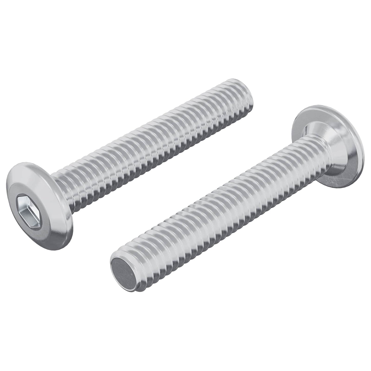 Hovedlås Skrue 2 pcs Sølv M6 x 35 mm Stål