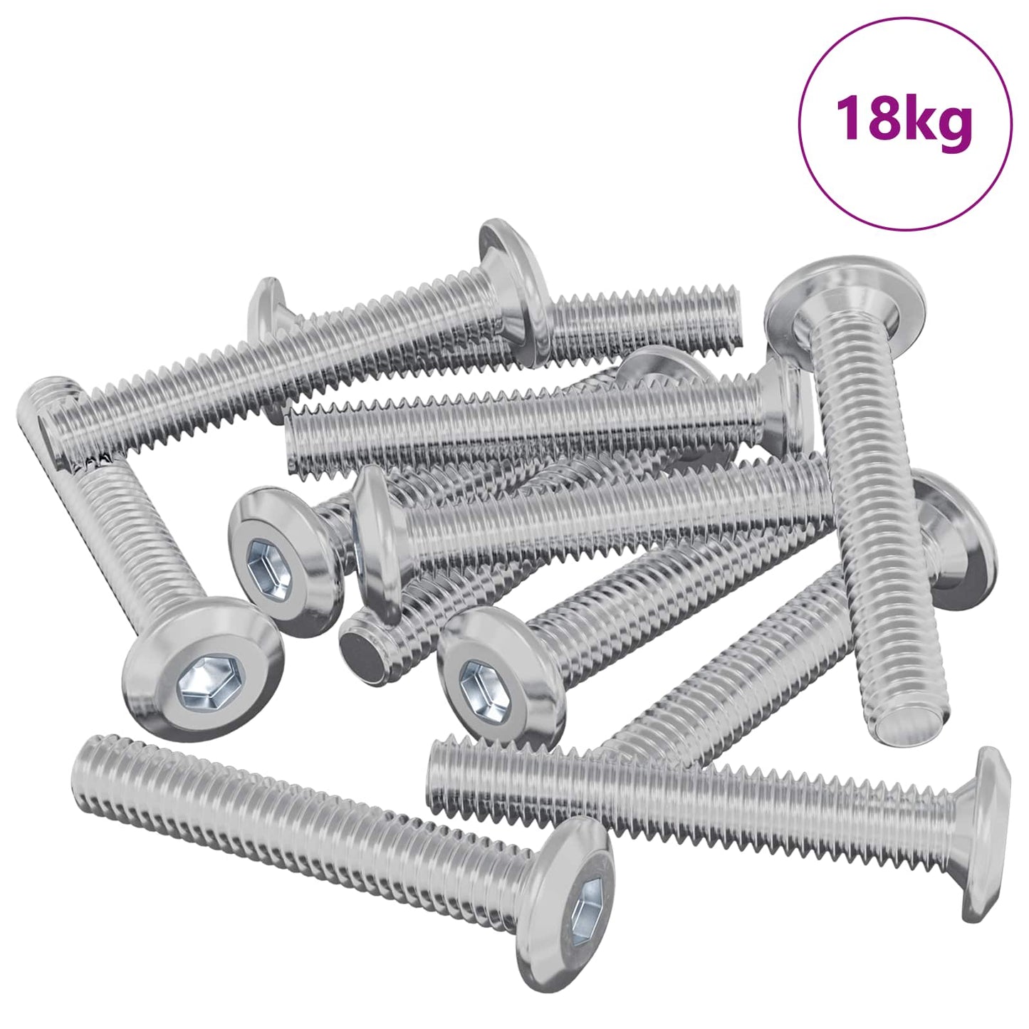 Hovedlås Skrue 2514 pcs Sølv Stål