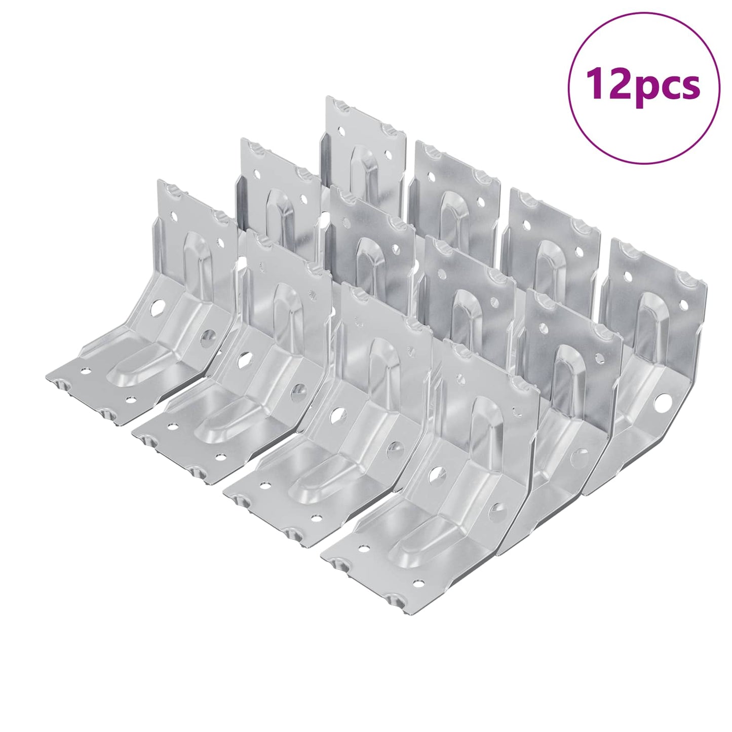 Beslag 12 pcs Zinkbelagt 106 x 55 x 1,5mm Stål