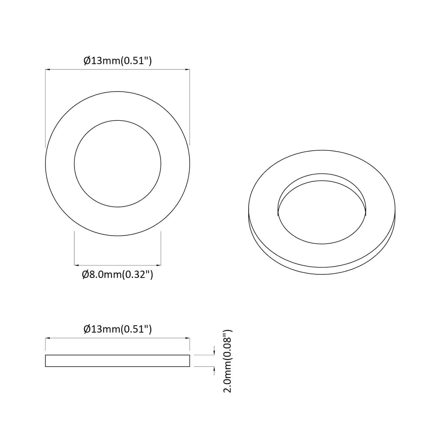 Fjedervasker 12 pcs Hvid 13 x 1 mm Jern