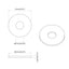 velegnet til flade skiver 2 pcs Sort ∅15 x 3 mm PVC Copolymer