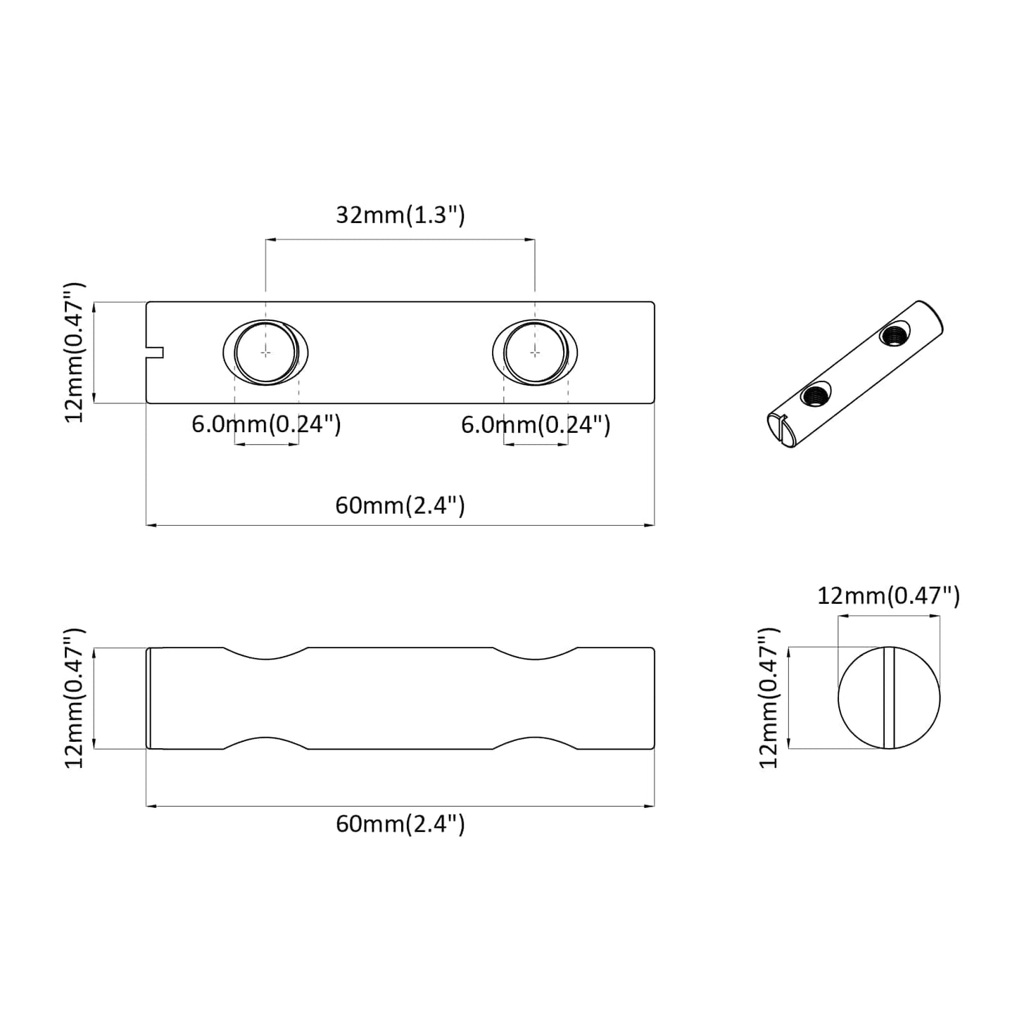 Skruen 12 pcs Zinkbelagt 60 x 12 mm Jern