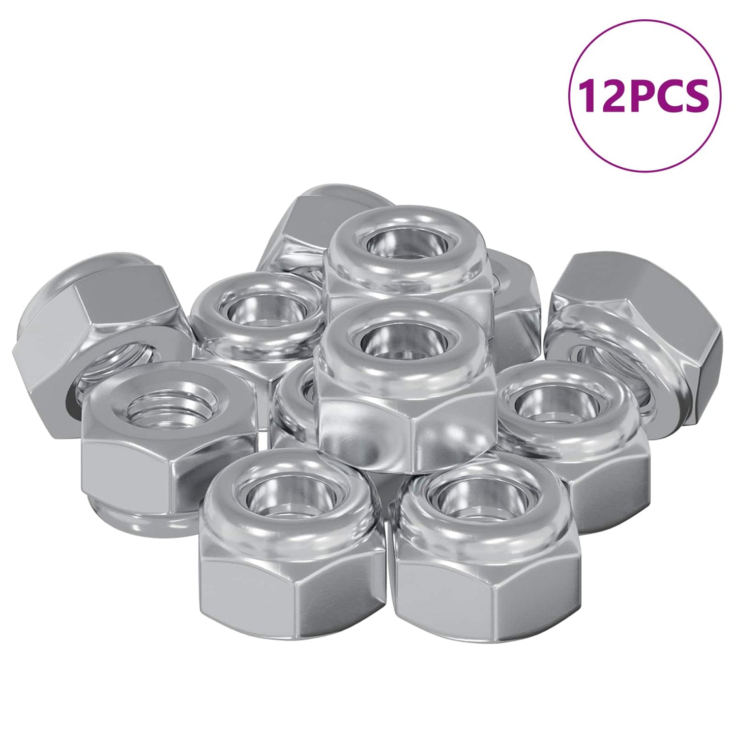 Skruen 12 pcs Sølv M6 x 10 mm Jern