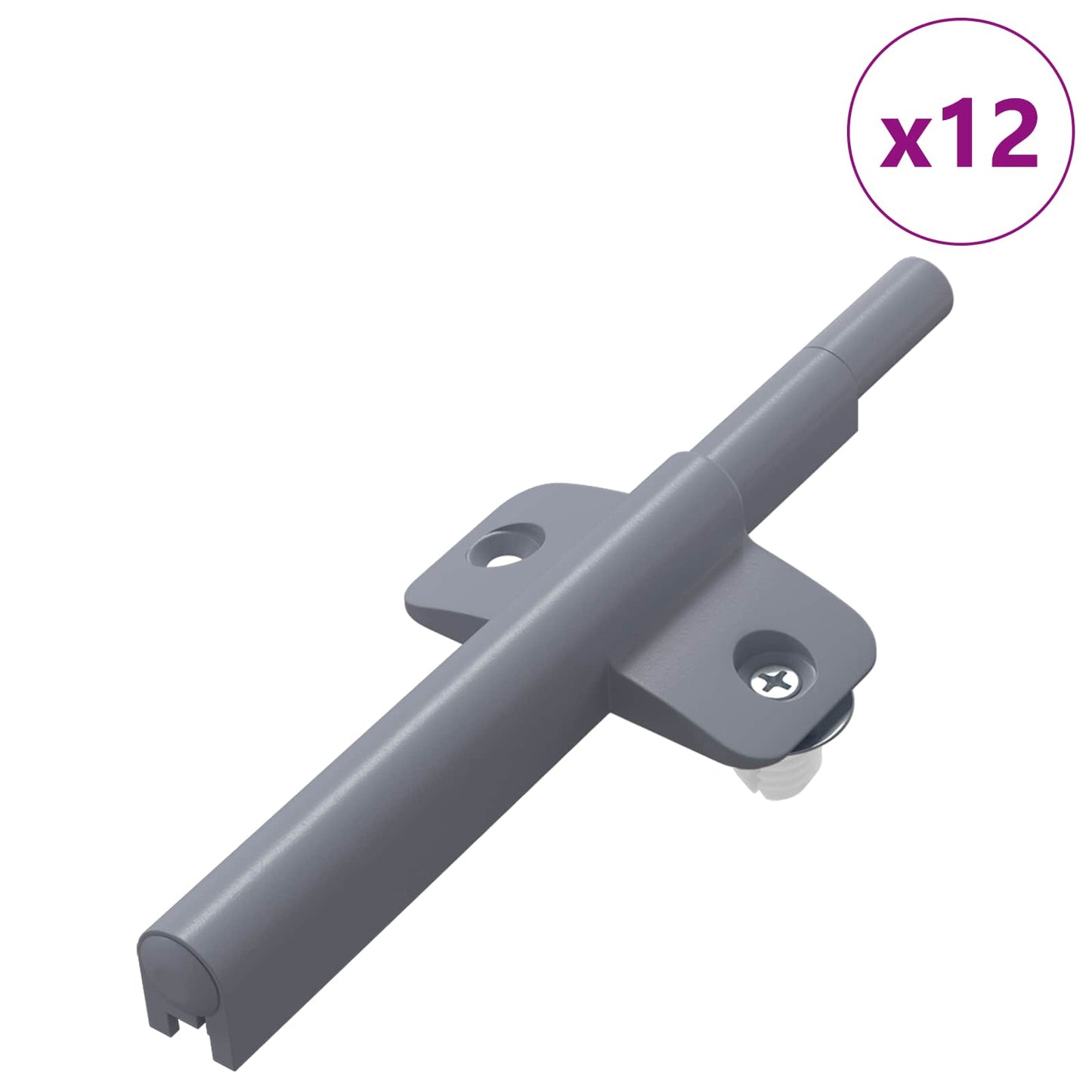Blød luk damper 12 pcs Grå 125 x 47 x 15 mm PP