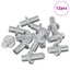 Hylde Peg 12 pcs Sølv 8,6 x 8,6 x 14,6 mm Stål