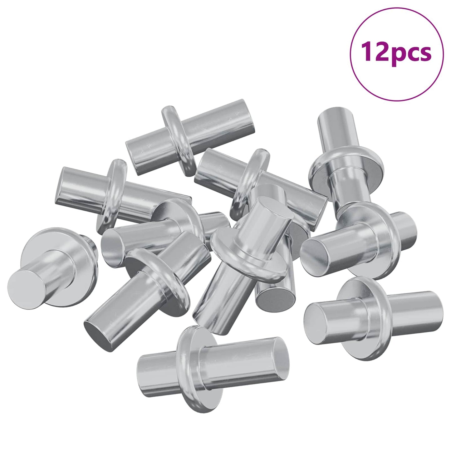 Hylde Peg 12 pcs Sølv 8,6 x 8,6 x 14,6 mm Stål