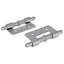 Lås 2 pcs Sølv 46 x 17 x 1,2 mm Stål