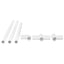 PVC rør 2 pcs Hvid 12,2 x 1,8 x 500 mm PP og PE