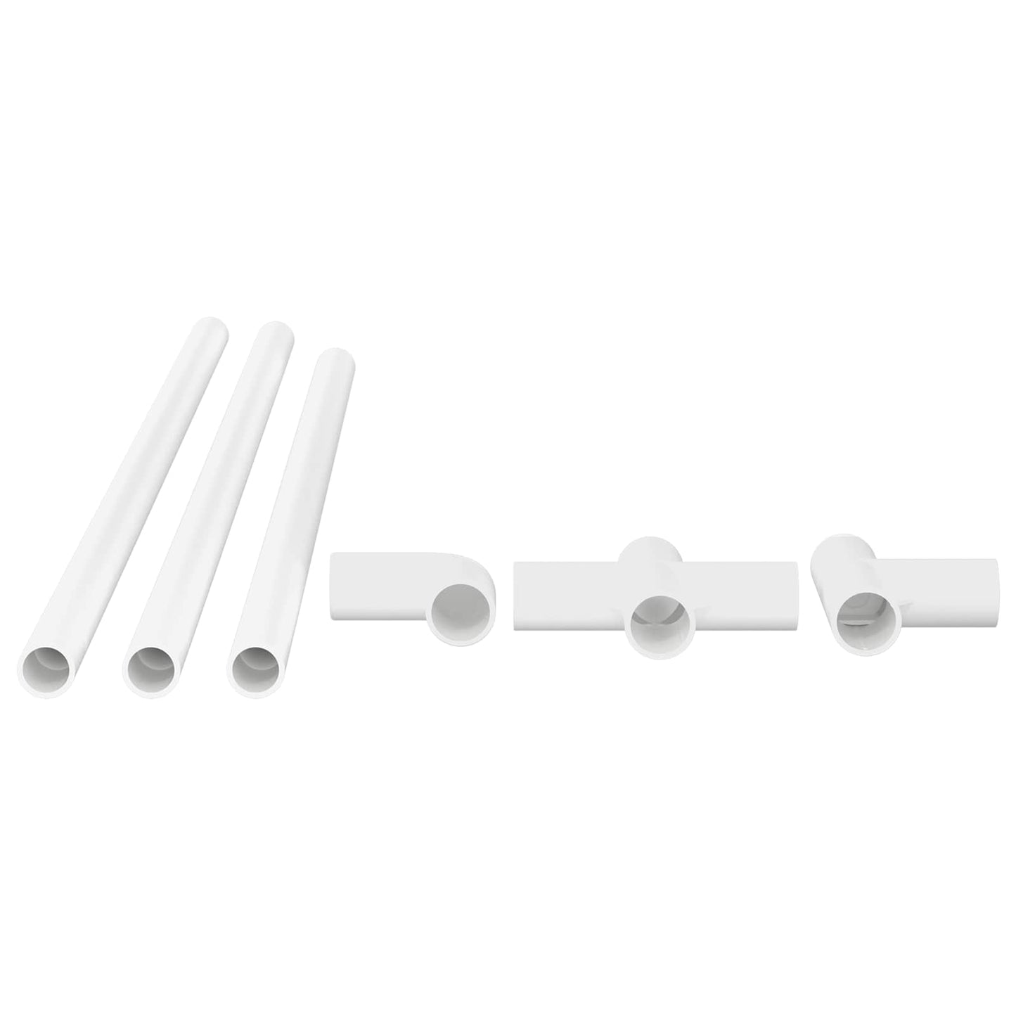 PVC rør 2 pcs Hvid 12,2 x 1,8 x 500 mm PP og PE