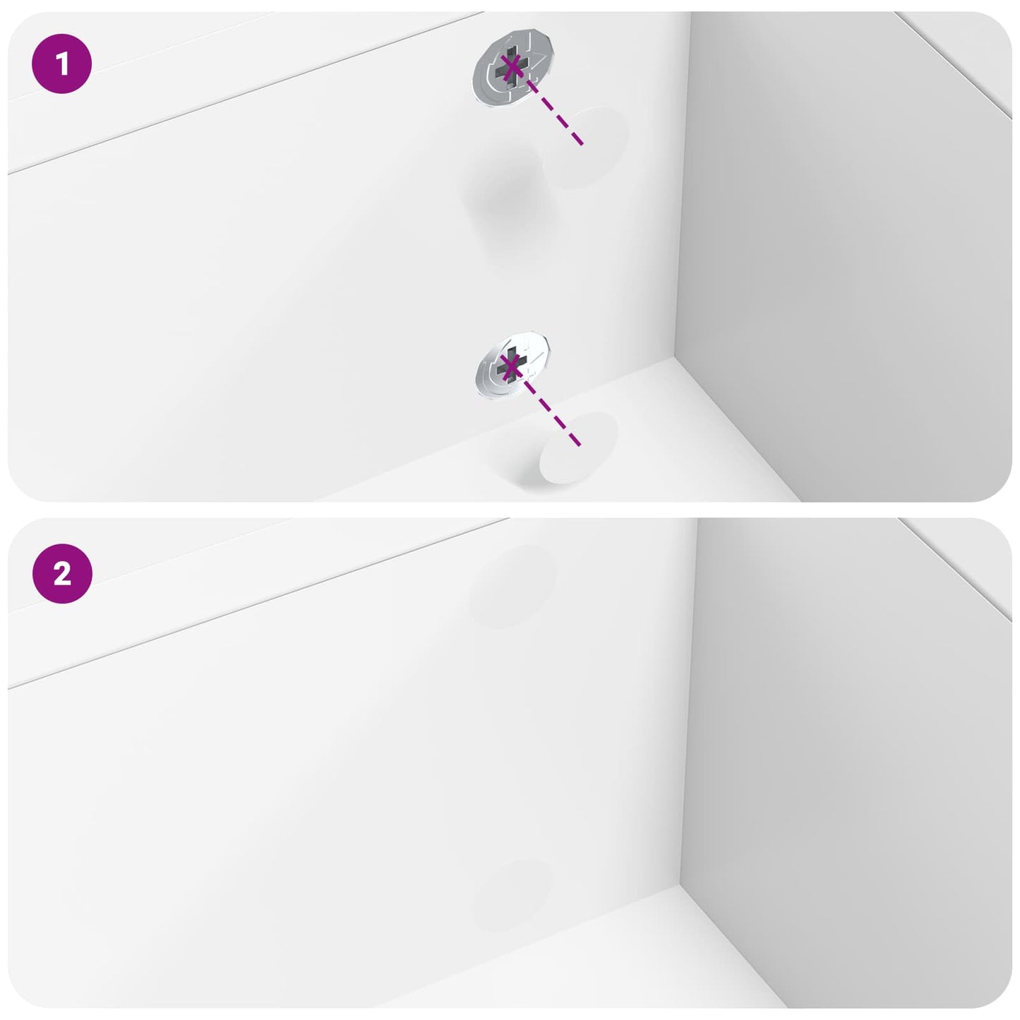 Klistermærke 2 pcs Hvid Ø 20 x 0,5 mm Papir