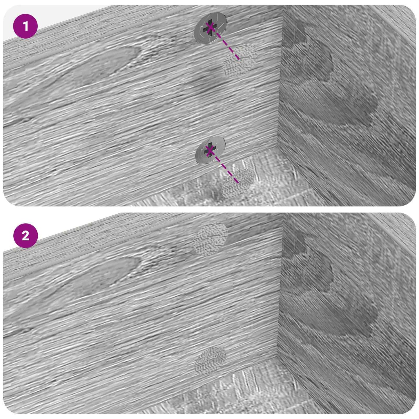 Klæbende Skrue Cover 2 pcs Grå Sonoma Ø 20 x 0,5 mm