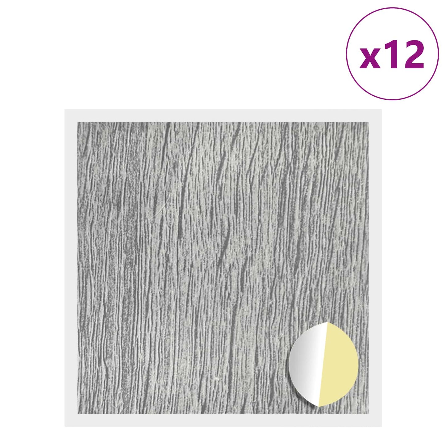 Klæbende Skrue Cover 12 pcs Grå Sonoma Ø 20 x 0,5 mm