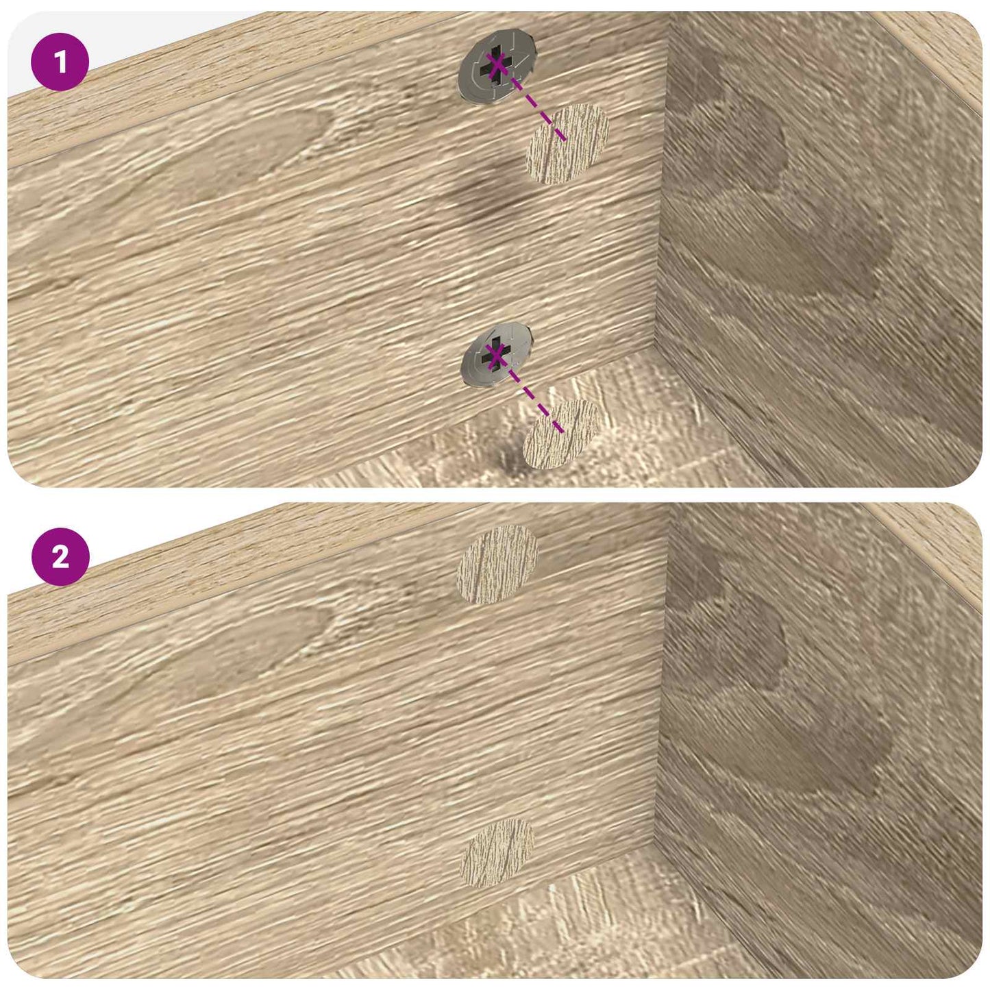 Klæbende Skrue Cover 12 pcs Sonoma eg Ø 20 x 0,5 mm