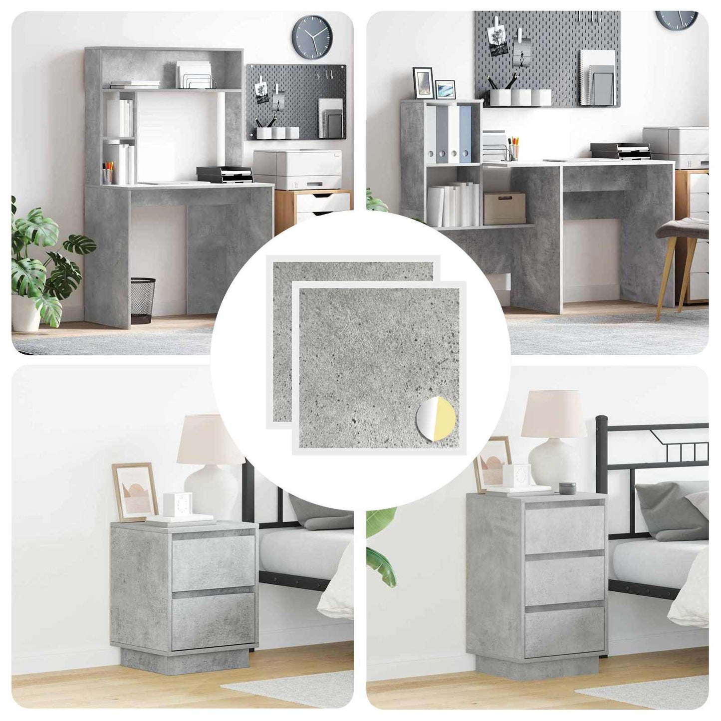 Klæbende Skrue Cover 2 pcs Beton Grå Ø 20 x 0,5 mm Coated Papir