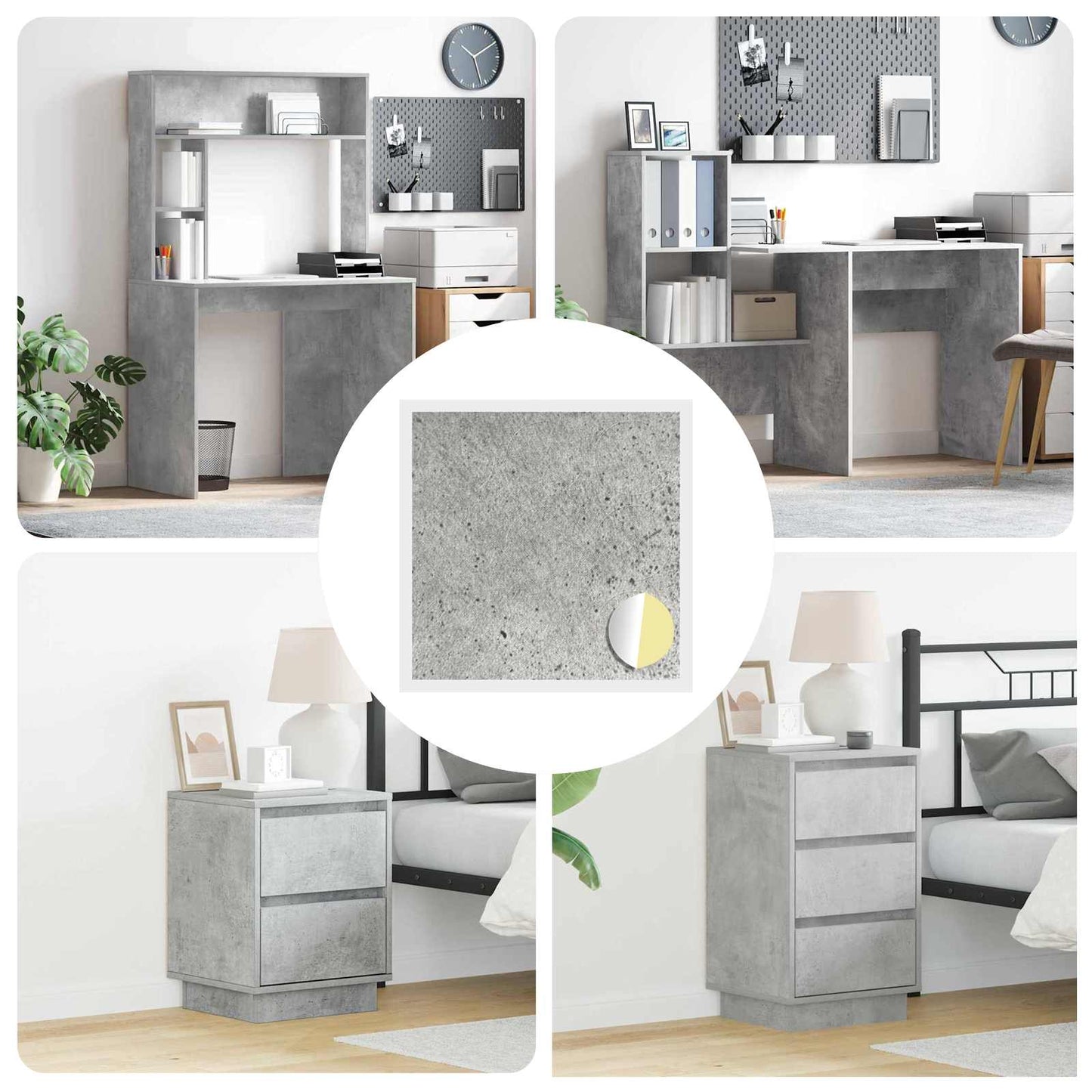 Klæbende Skrue Cover 12 pcs Beton Grå Ø 20 x 0,5 mm