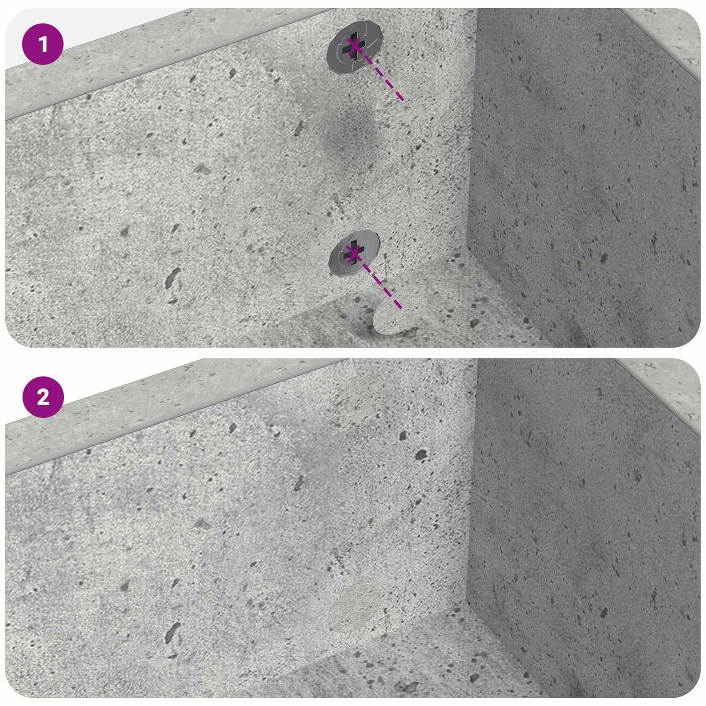 Klæbende Skrue Cover 12 pcs Beton Grå Ø 20 x 0,5 mm