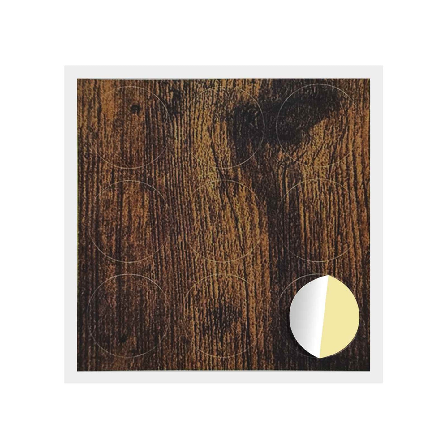 Klæbende Skrue Cover 12 pcs Røget eg Ø 20 x 0,5 mm Coated Papir